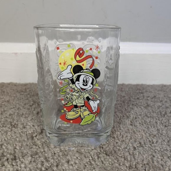Vintage 2000 Mickey Mouse Animal Kingdom Glass McDonalds Disney World Safari - Picture 1 of 5